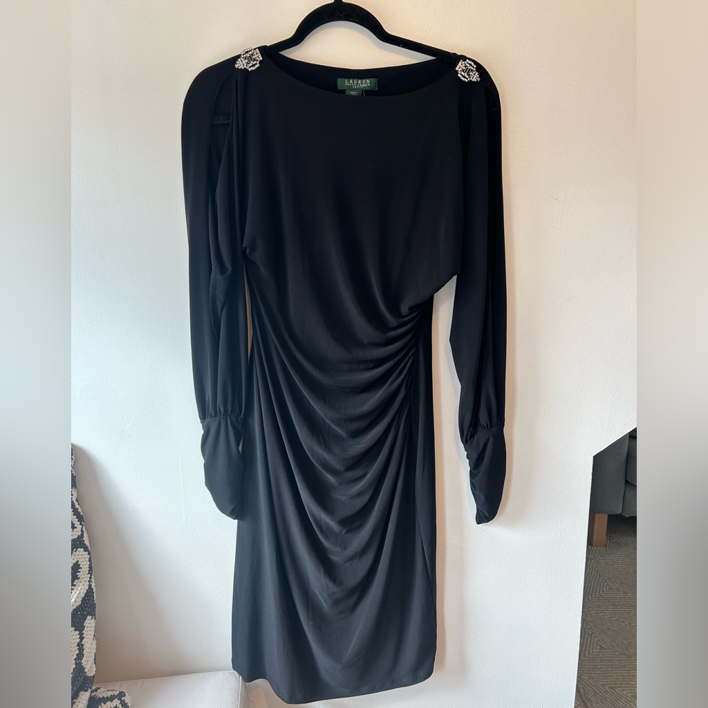 Lauren Ralph Lauren Black Cocktail Dress Size 4